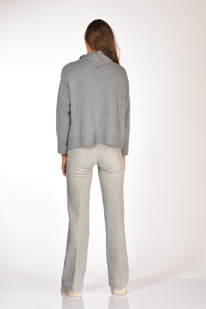Anne Claire Maglia Collo Alto Grigio Scuro Donna - 5