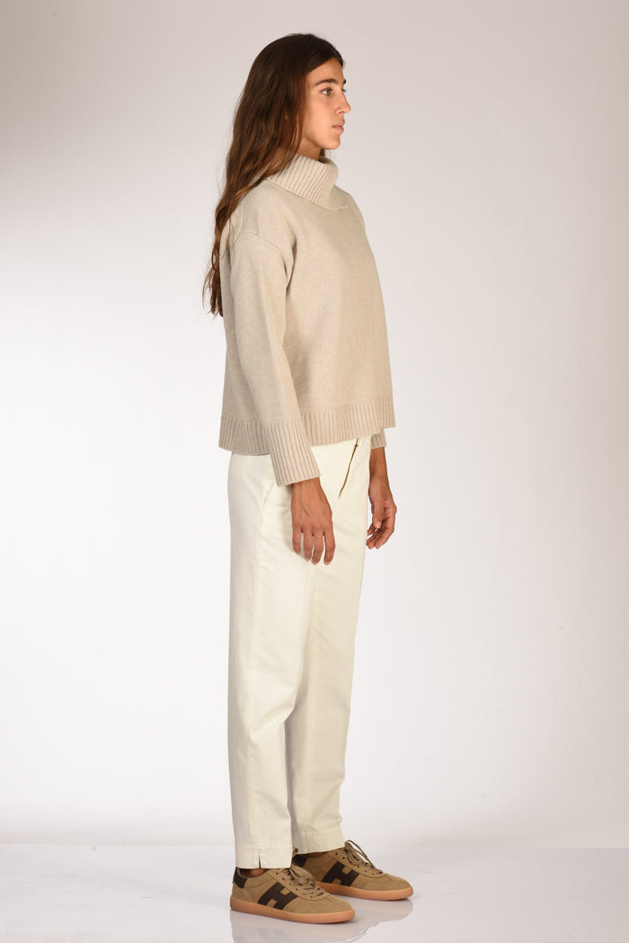Anne Claire Maglia Collo Alto Beige Donna - 4