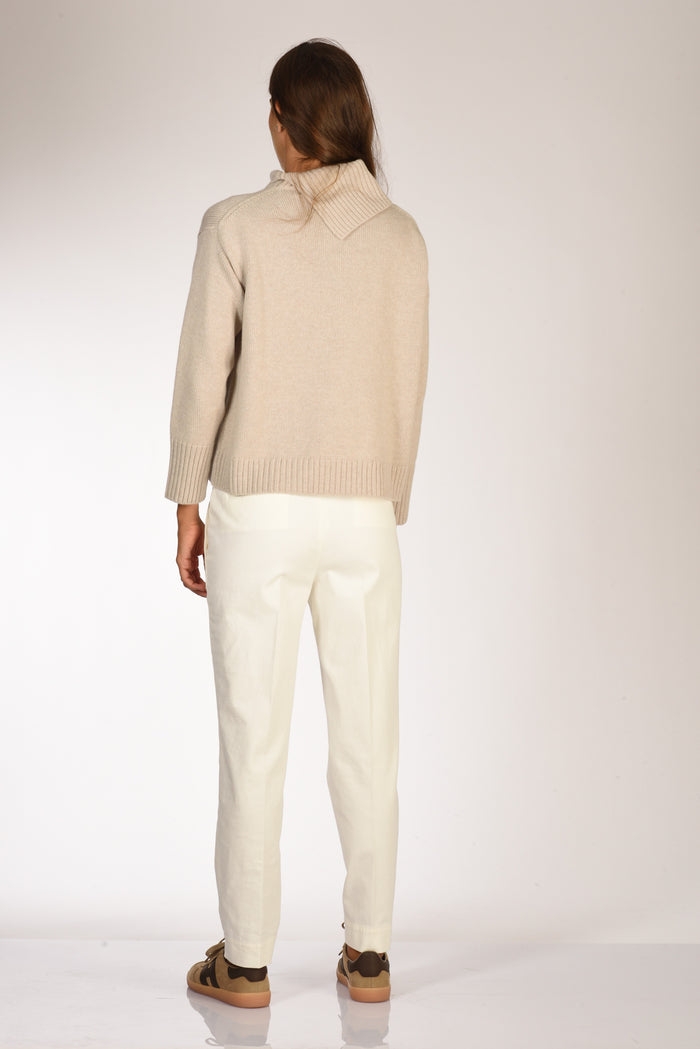 Anne Claire Maglia Collo Alto Beige Donna - 5