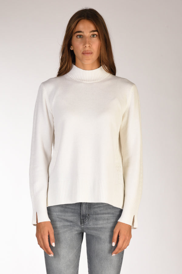Anne Claire Maglia Lupetto Bianco Donna-2