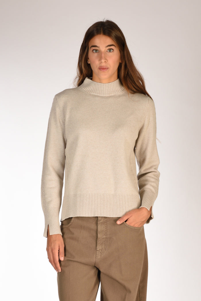 Anne Claire Maglia Lupetto Beige Donna - 1