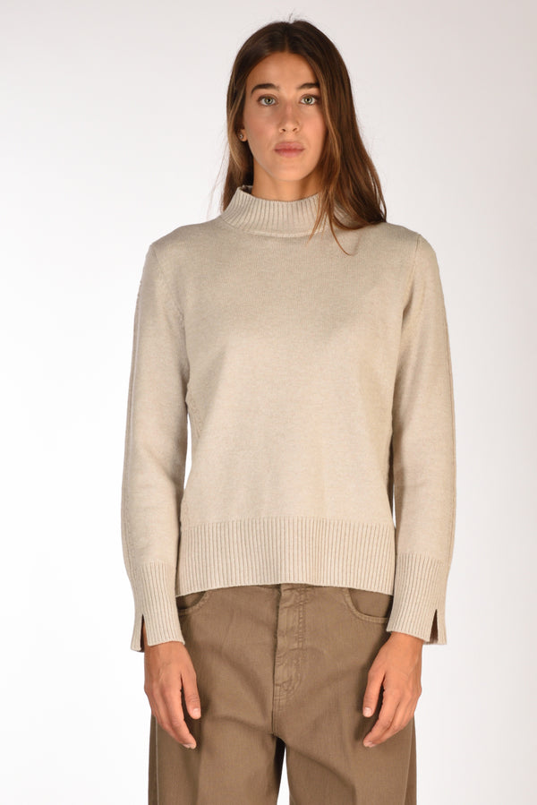 Anne Claire Maglia Lupetto Beige Donna-2
