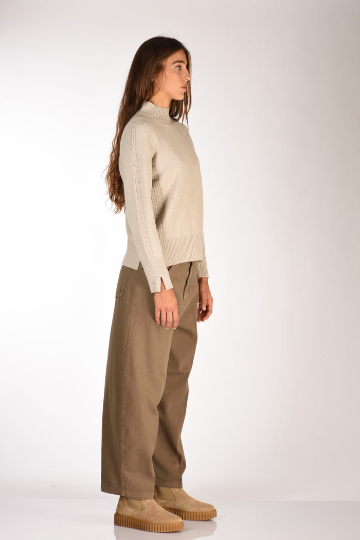 Anne Claire Maglia Lupetto Beige Donna - 4