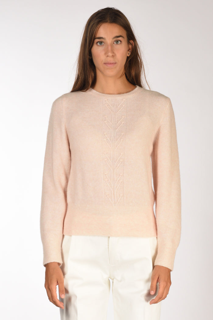 Anne Claire Maglia Girocollo Rosa Chiaro Donna - 2