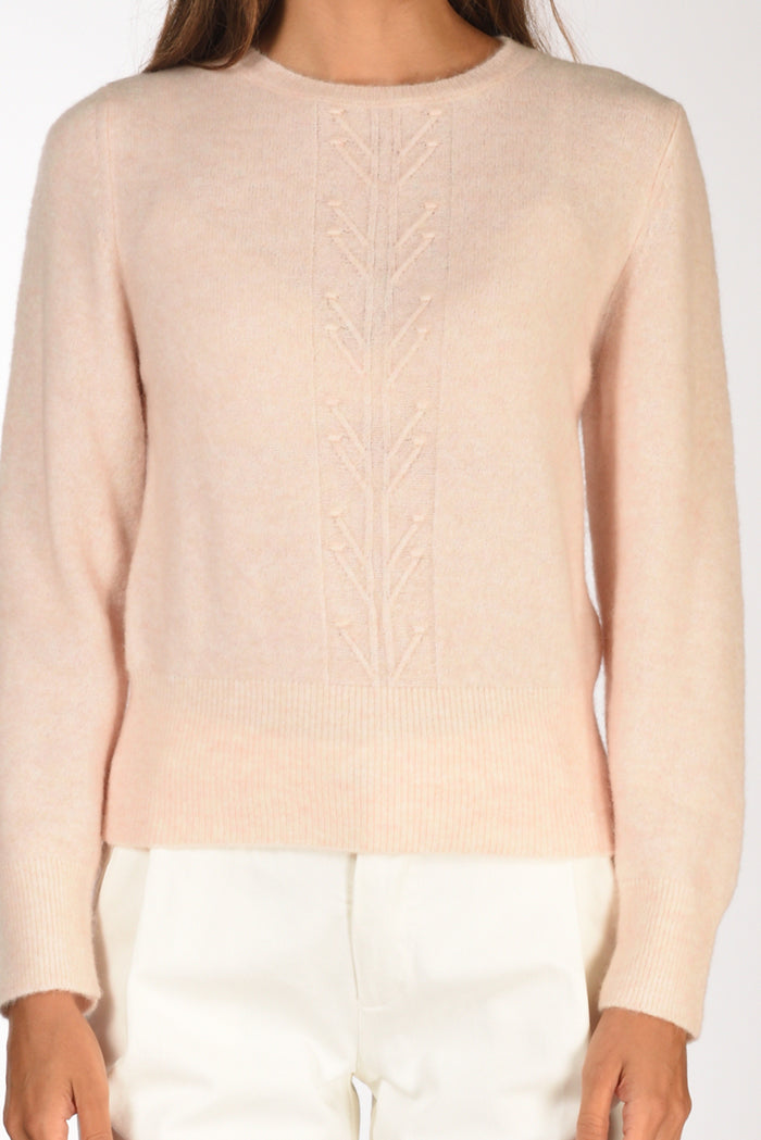 Anne Claire Maglia Girocollo Rosa Chiaro Donna - 3