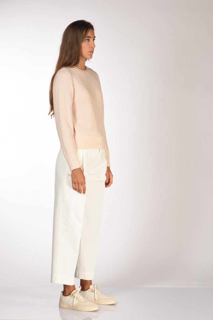 Anne Claire Maglia Girocollo Rosa Chiaro Donna - 4
