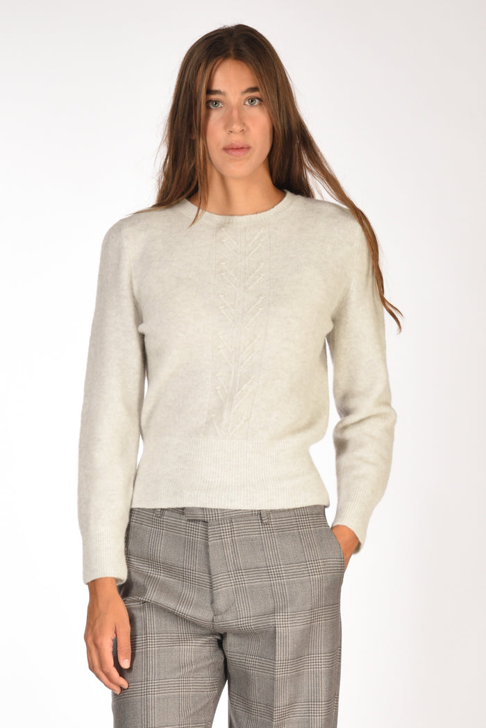 Anne Claire Maglia Girocollo Grigio Chiaro Donna - 1