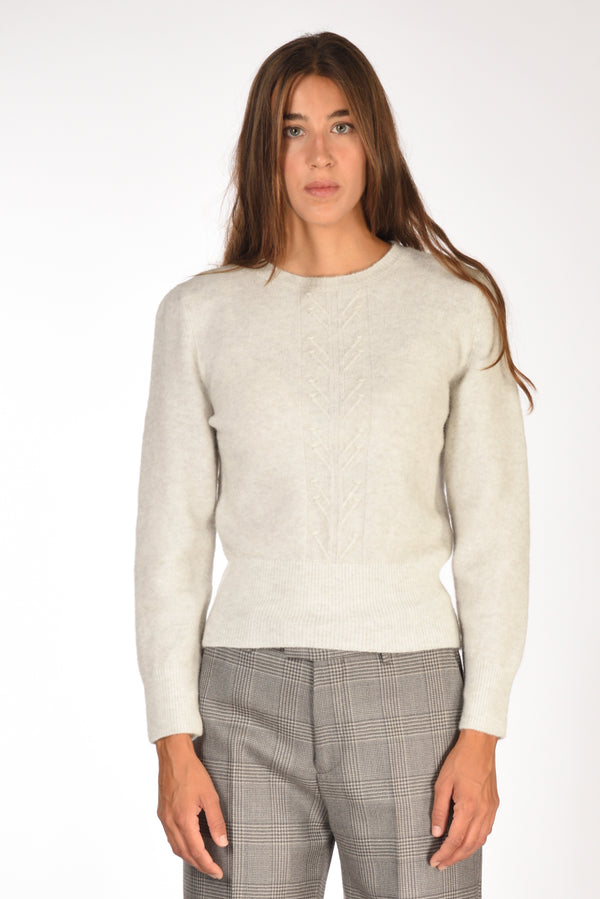 Anne Claire Maglia Girocollo Grigio Chiaro Donna-2