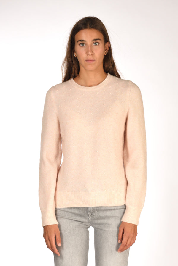 Anne Claire Maglia Girocollo Rosa Chiaro Donna-2