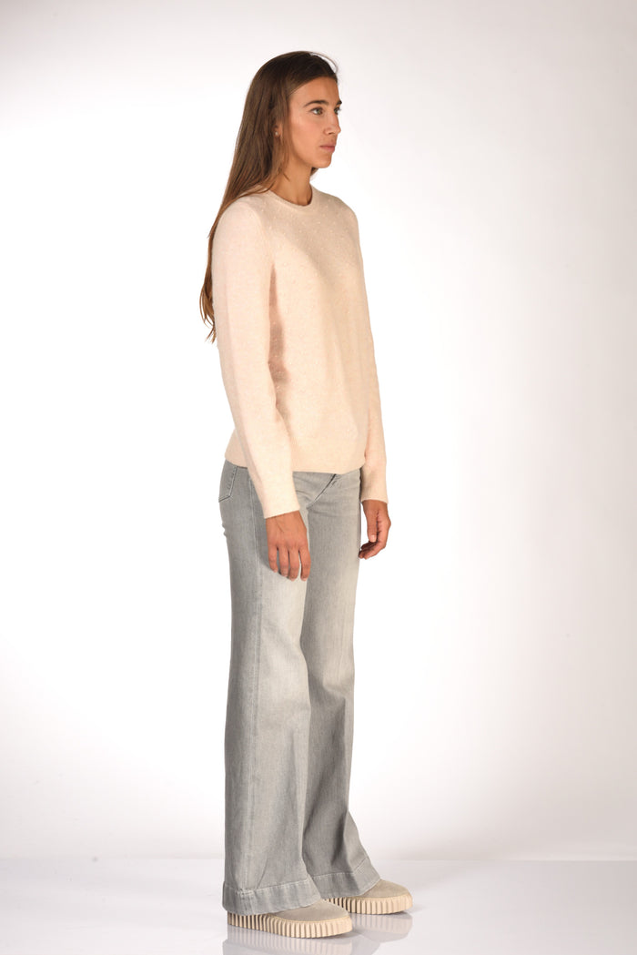 Anne Claire Maglia Girocollo Rosa Chiaro Donna - 4