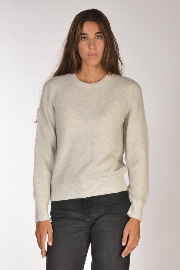 Anne Claire Maglia Girocollo Grigio Chiaro Donna