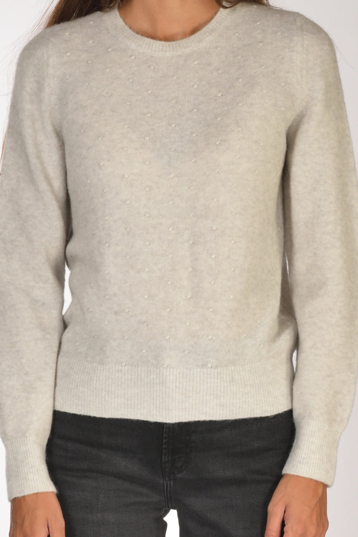 Anne Claire Maglia Girocollo Grigio Chiaro Donna - 3