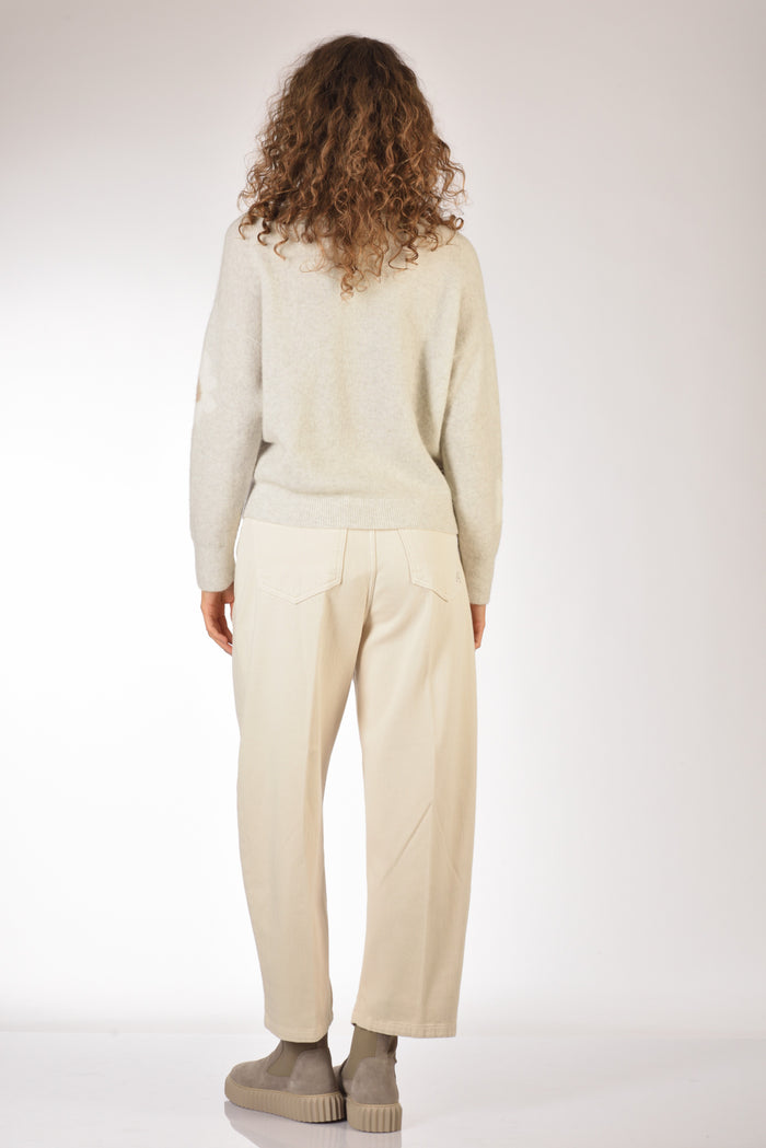 Anne Claire Maglia Lupetto Grigio/bianco Donna - 5