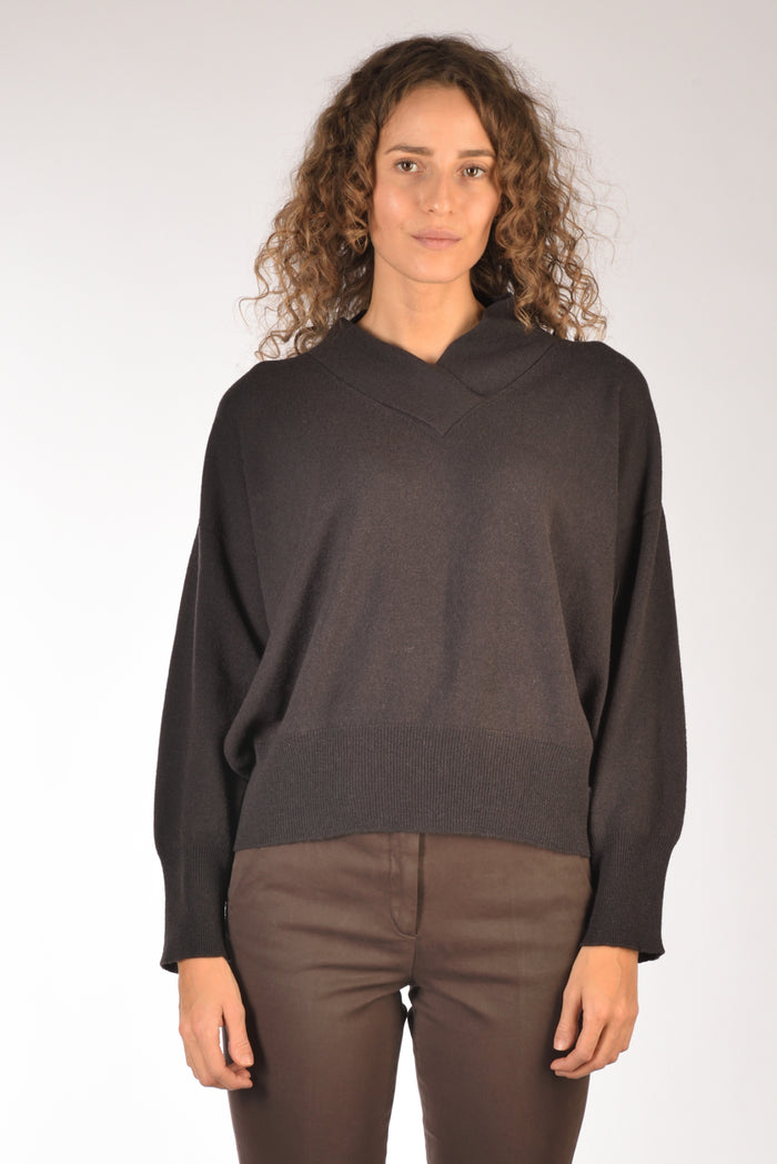 Anne Claire Maglia Marrone Donna - 2