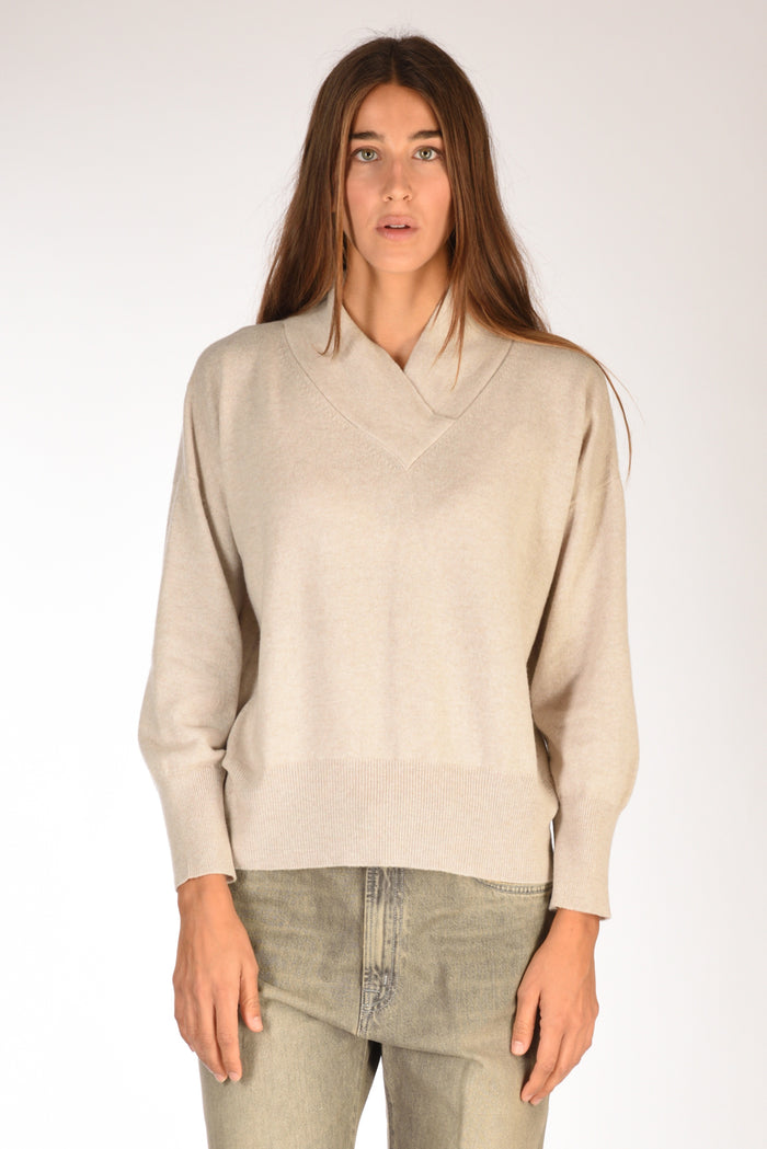 Anne Claire Maglia Beige Donna - 2