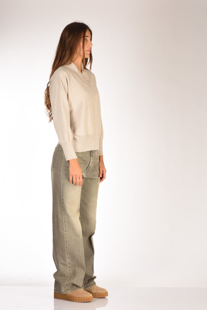 Anne Claire Maglia Beige Donna - 4