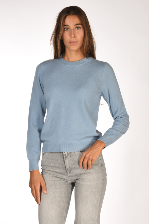 Anne Claire Maglia Girocollo Azzurro Donna