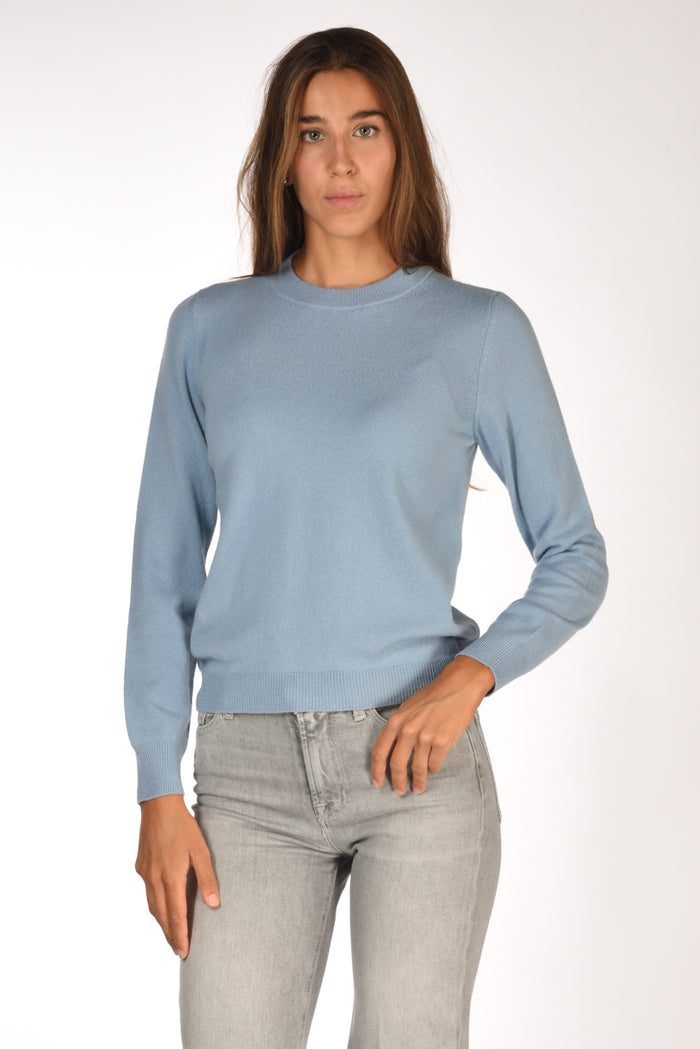 Anne Claire Maglia Girocollo Azzurro Donna - 1