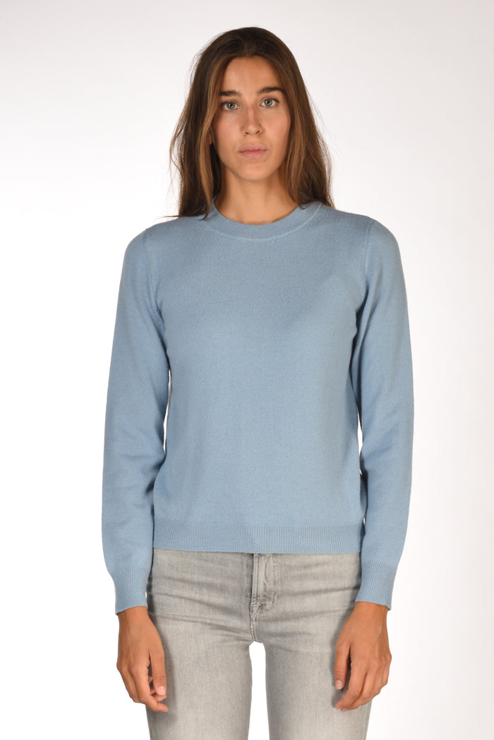 Anne Claire Maglia Girocollo Azzurro Donna - 2