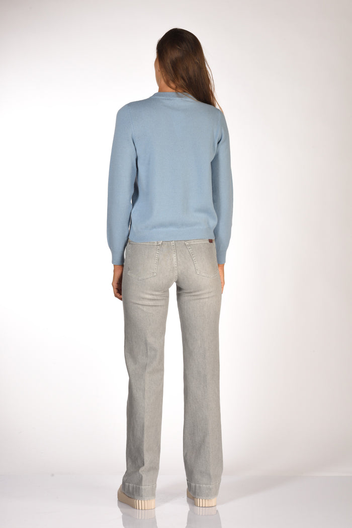 Anne Claire Maglia Girocollo Azzurro Donna - 5