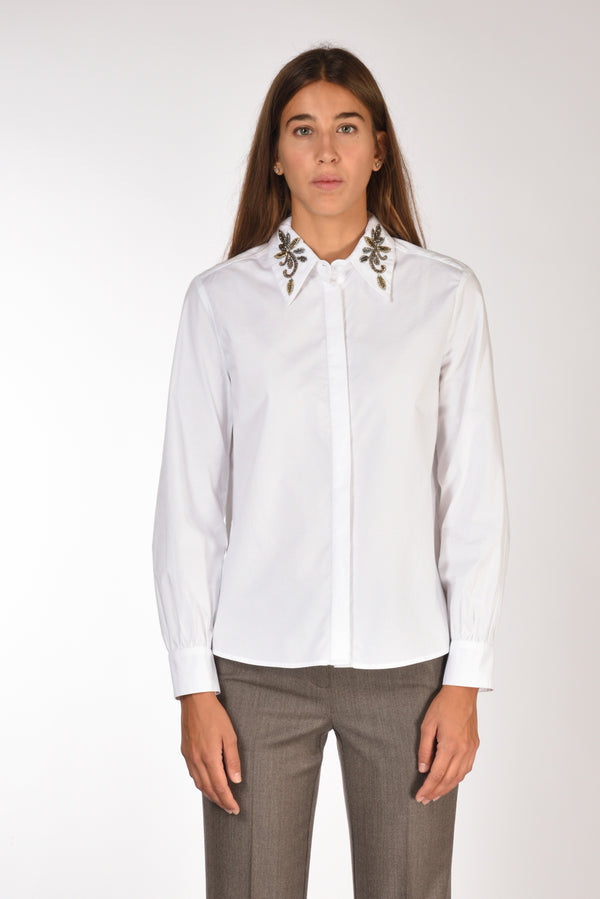 Malìparmi Camicia Ricami Bianco Donna-2
