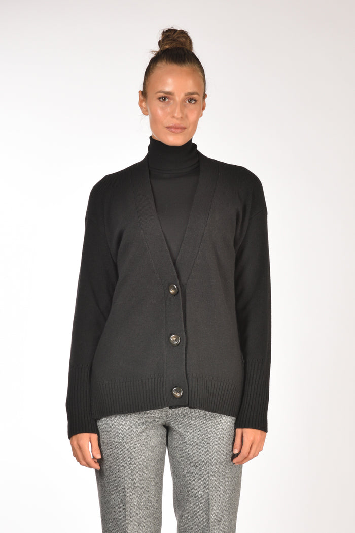 Malìparmi Maglia Cardigan Nero Donna - 2