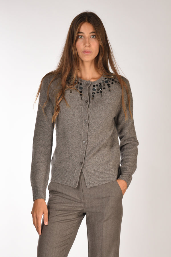 Malìparmi Maglia Cardigan Grigio Donna