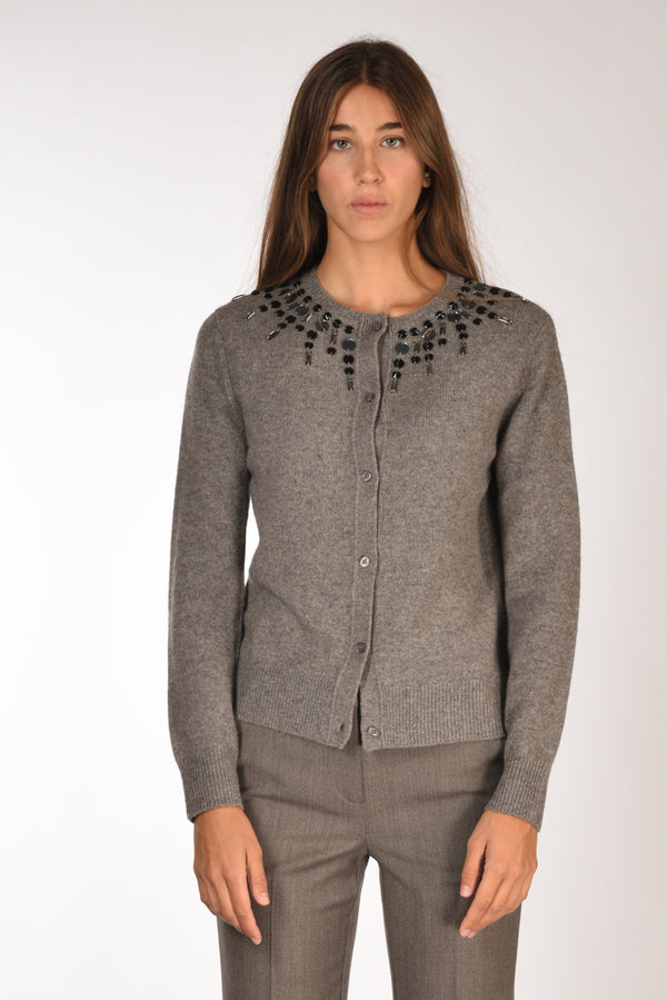 Malìparmi Maglia Cardigan Grigio Donna-2