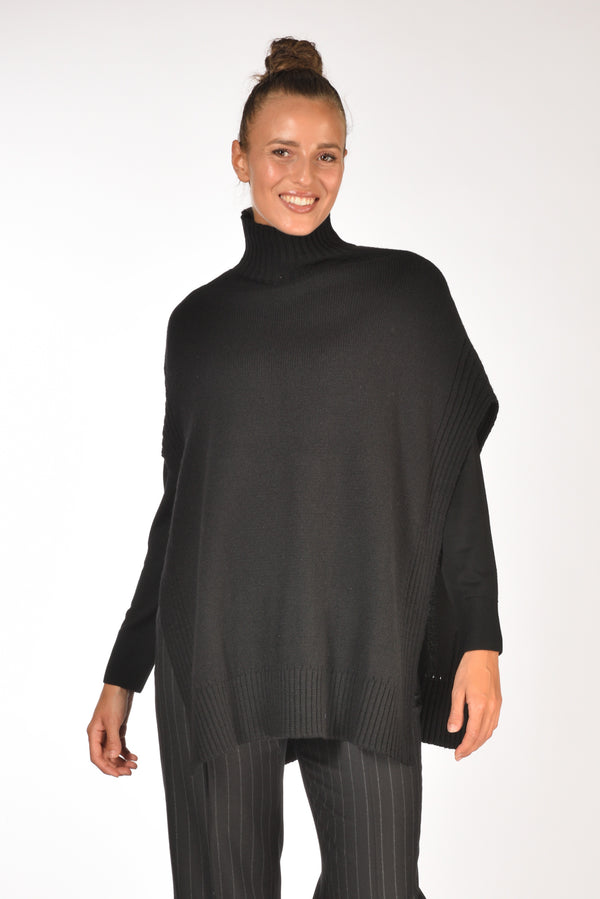 Malìparmi Cappa Di Maglia Nero Donna