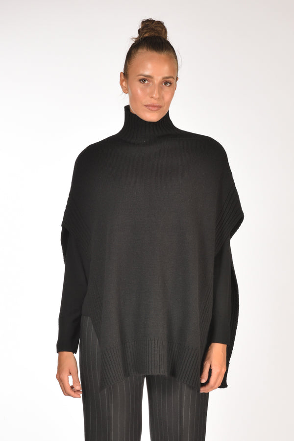 Malìparmi Cappa Di Maglia Nero Donna-2