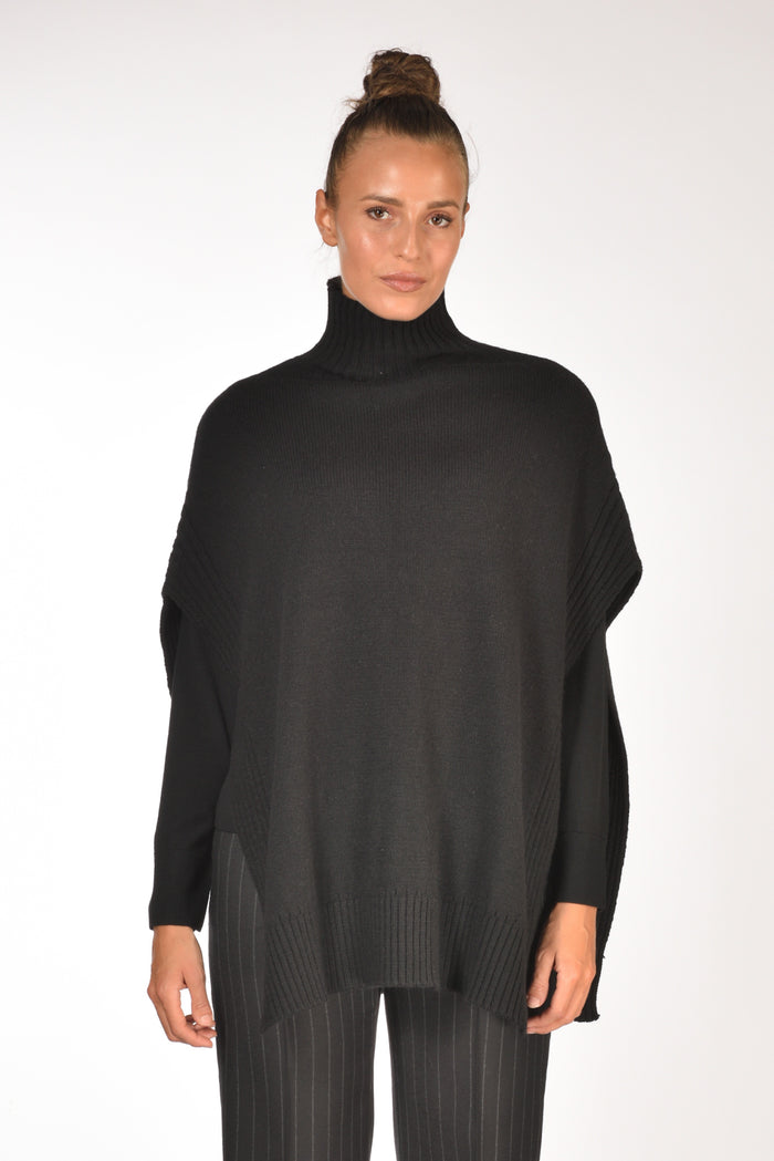 Malìparmi Cappa Di Maglia Nero Donna - 2