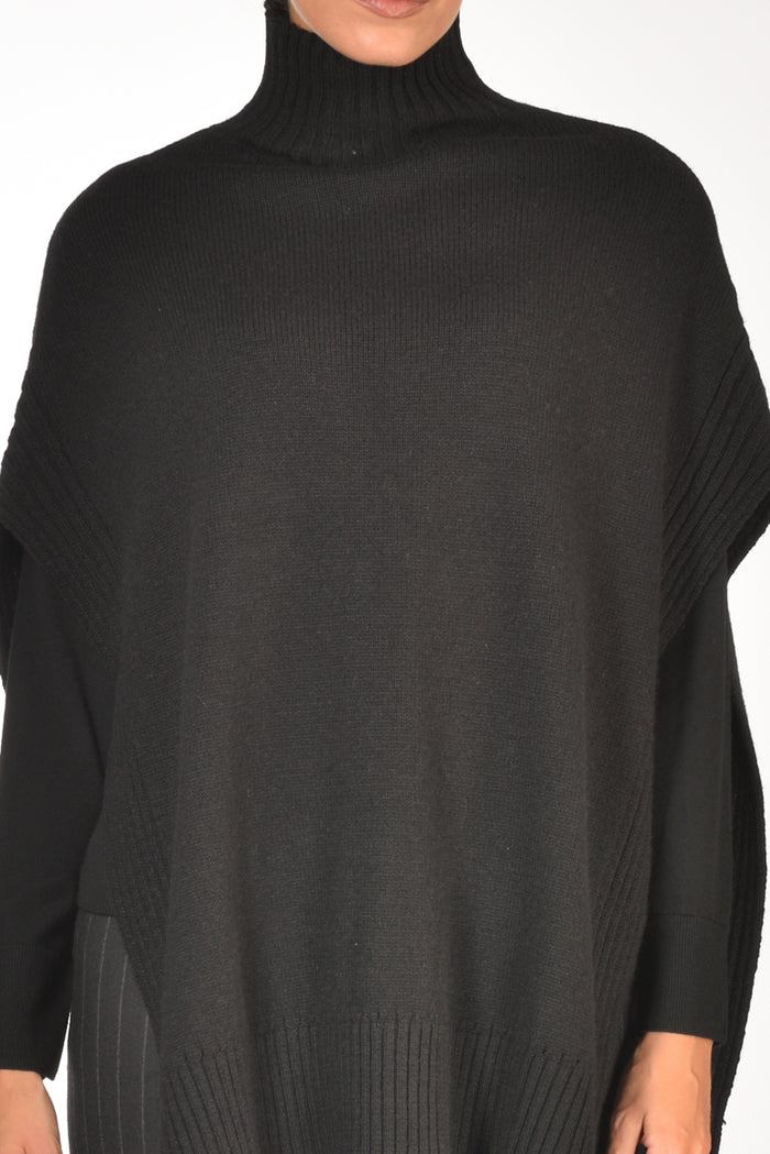 Malìparmi Cappa Di Maglia Nero Donna - 3