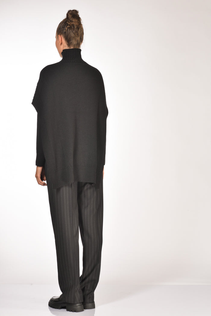Malìparmi Cappa Di Maglia Nero Donna - 5