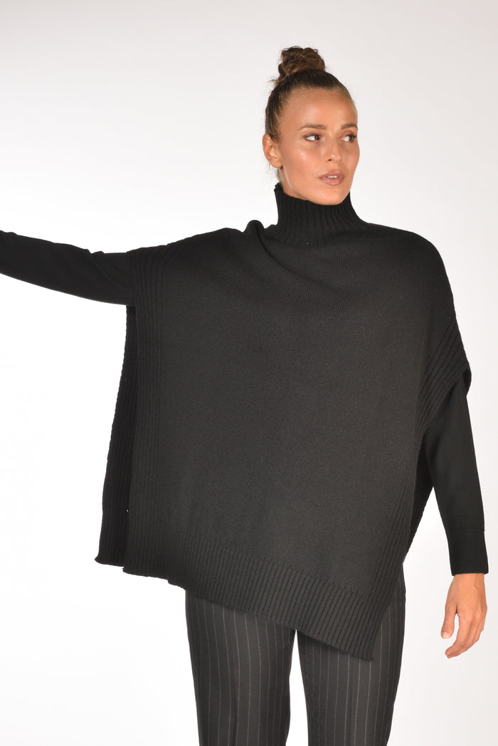 Malìparmi Cappa Di Maglia Nero Donna - 6