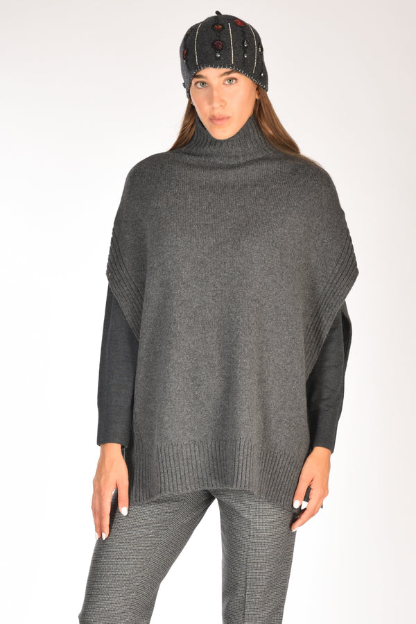 Malìparmi Cappa Di Maglia Grigio Scuro Donna