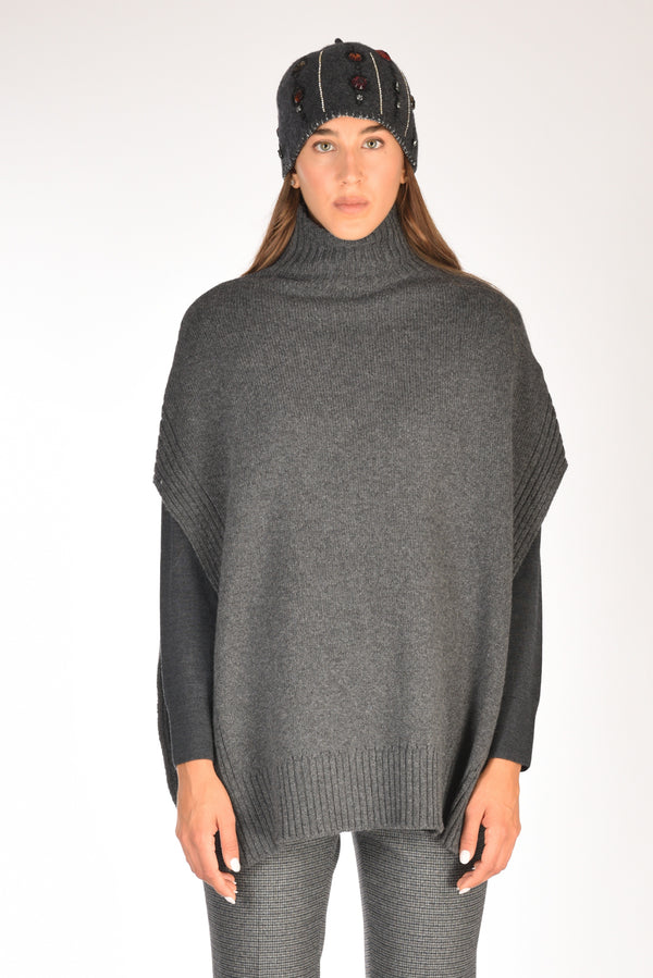 Malìparmi Cappa Di Maglia Grigio Scuro Donna-2