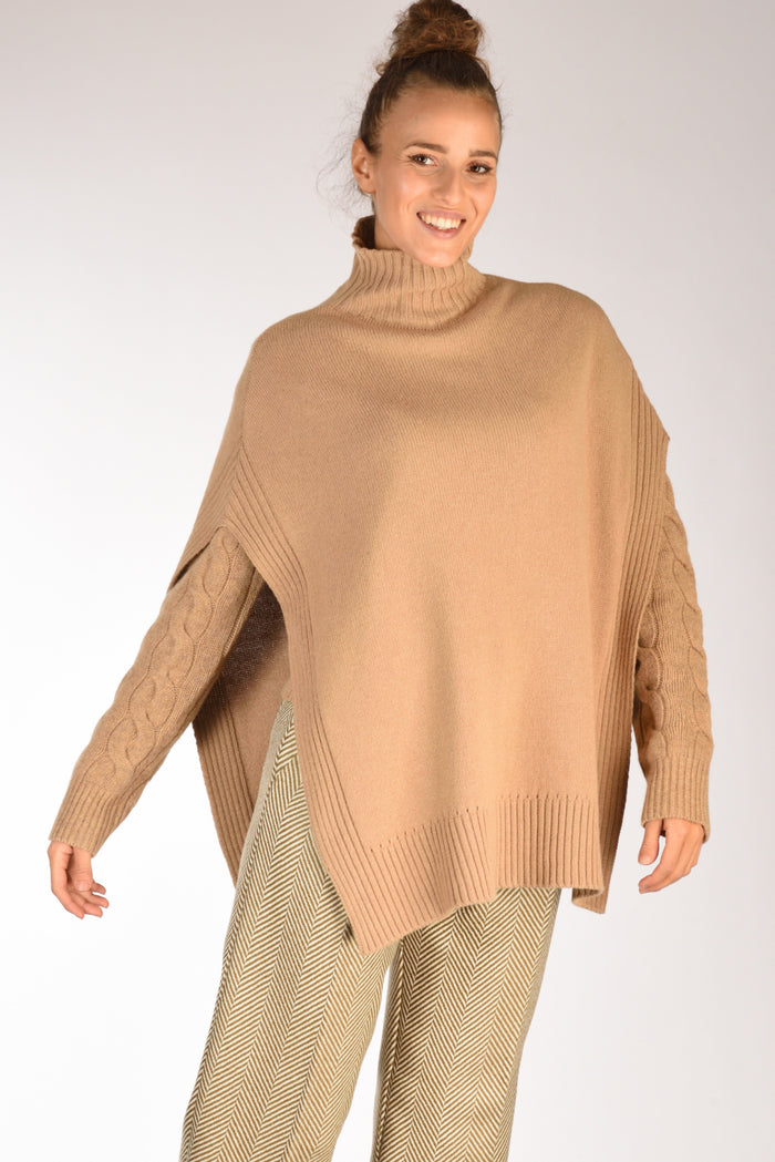 Malìparmi Cappa Di Maglia Beige Donna - 1