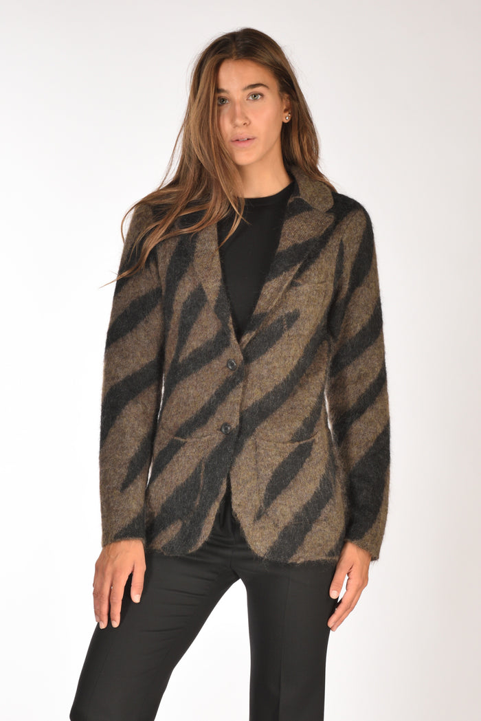 Sanfredi Giacca Monopetto Marrone/nero Donna - 1
