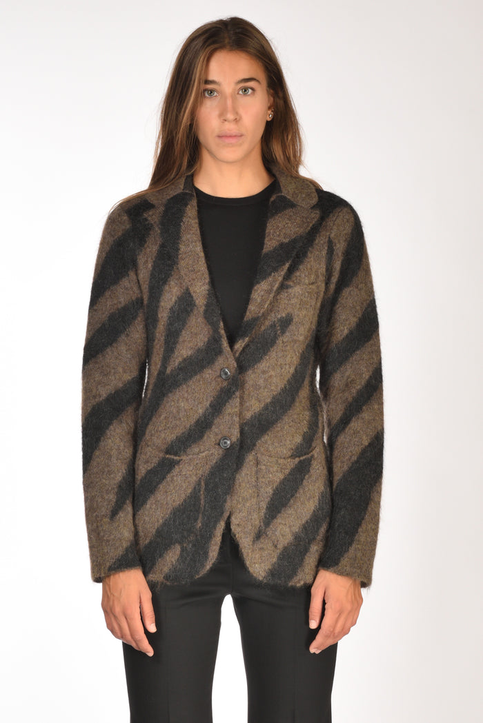 Sanfredi Giacca Monopetto Marrone/nero Donna - 2