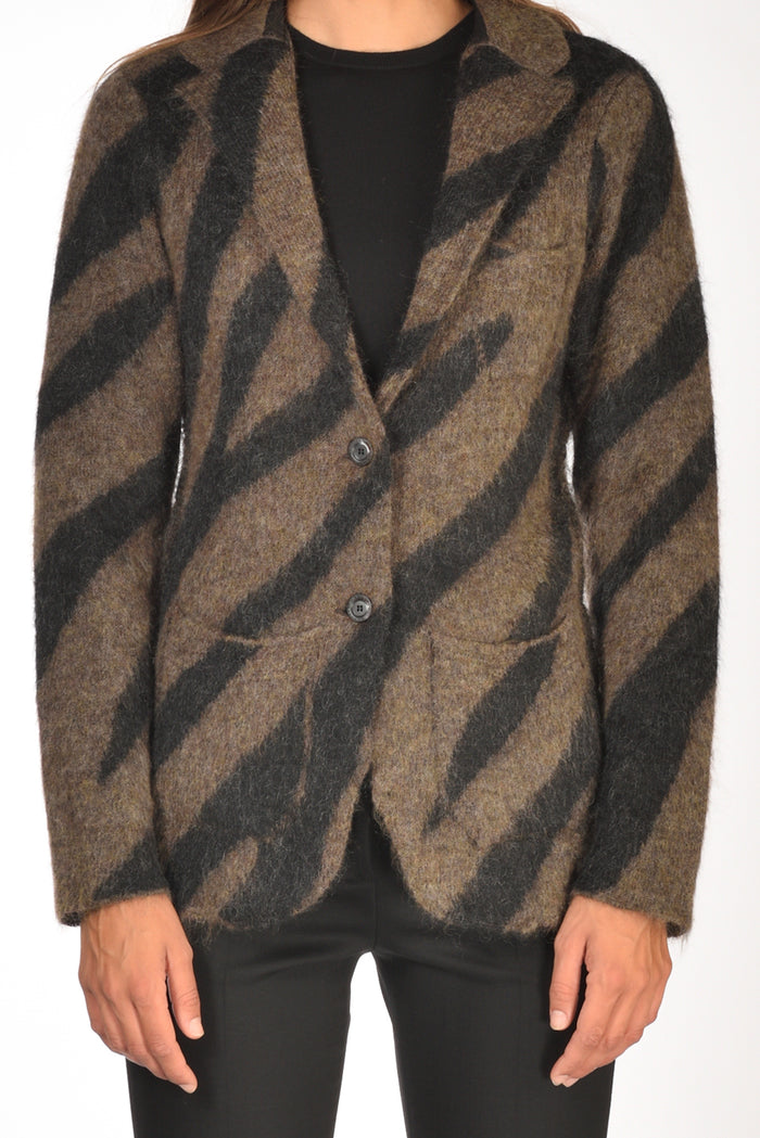 Sanfredi Giacca Monopetto Marrone/nero Donna - 3