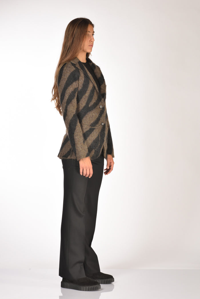Sanfredi Giacca Monopetto Marrone/nero Donna - 4