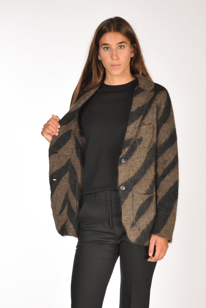 Sanfredi Giacca Monopetto Marrone/nero Donna - 6