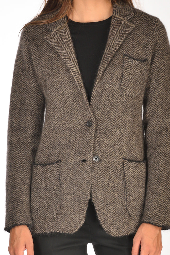 Sanfredi Giacca Monopetto Beige/nero Donna - 3