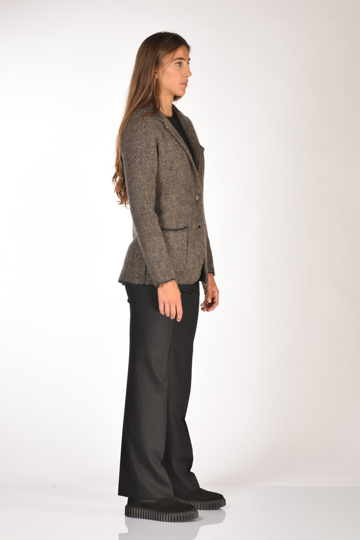 Sanfredi Giacca Monopetto Beige/nero Donna - 4