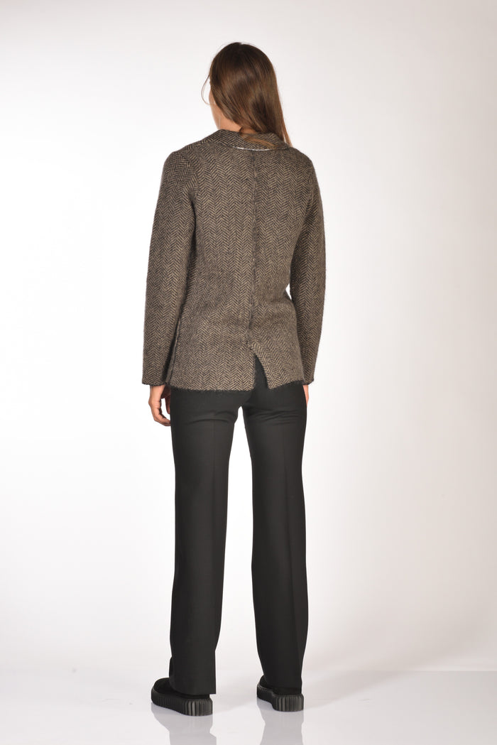 Sanfredi Giacca Monopetto Beige/nero Donna - 5