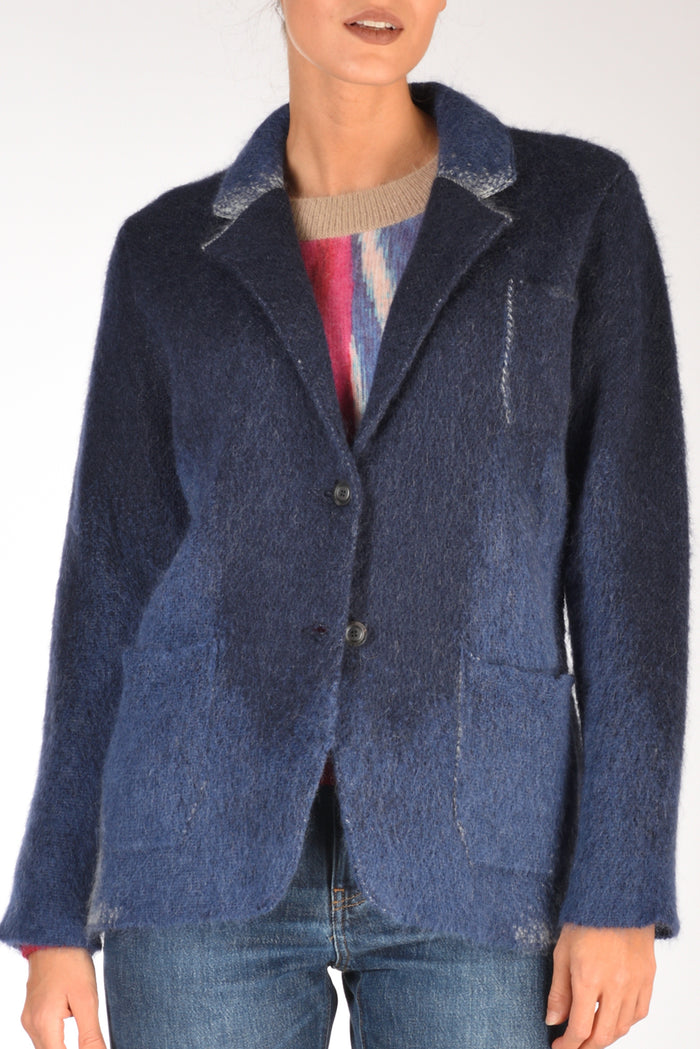 Sanfredi Giacca Monopetto Blu Donna - 3