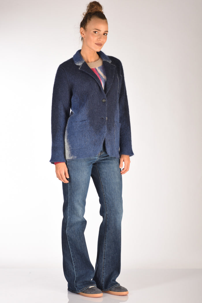 Sanfredi Giacca Monopetto Blu Donna - 4