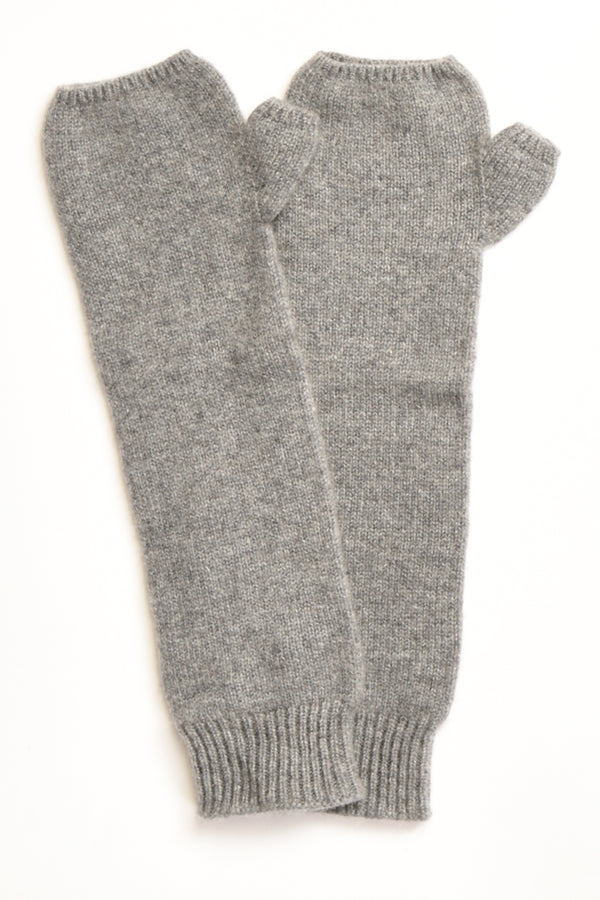 Kujten Guanti Di Maglia Grigio Donna