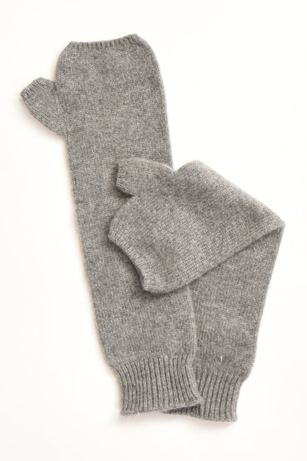 Kujten Guanti Di Maglia Grigio Donna-2