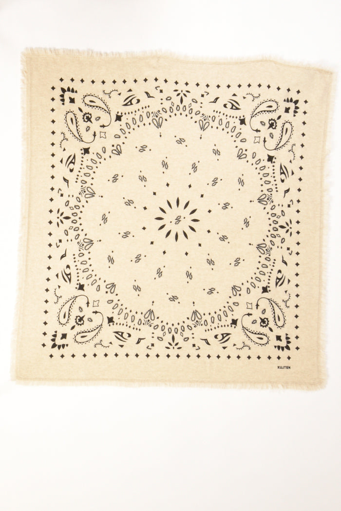 Kujten Bandana Di Maglia Beige Donna - 1